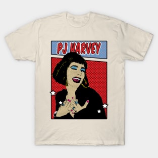 PJ Harvey Pop Art Comic Style T-Shirt